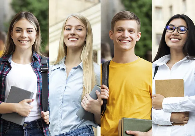Estudiante graduado feliz